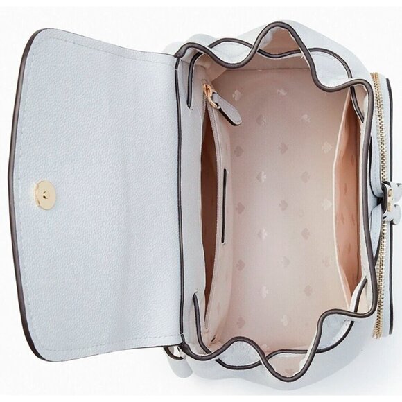 S Kate Spade Darcy White Leather Flap Backpack K7292 Rainbow Pride NWT $359 main image 10